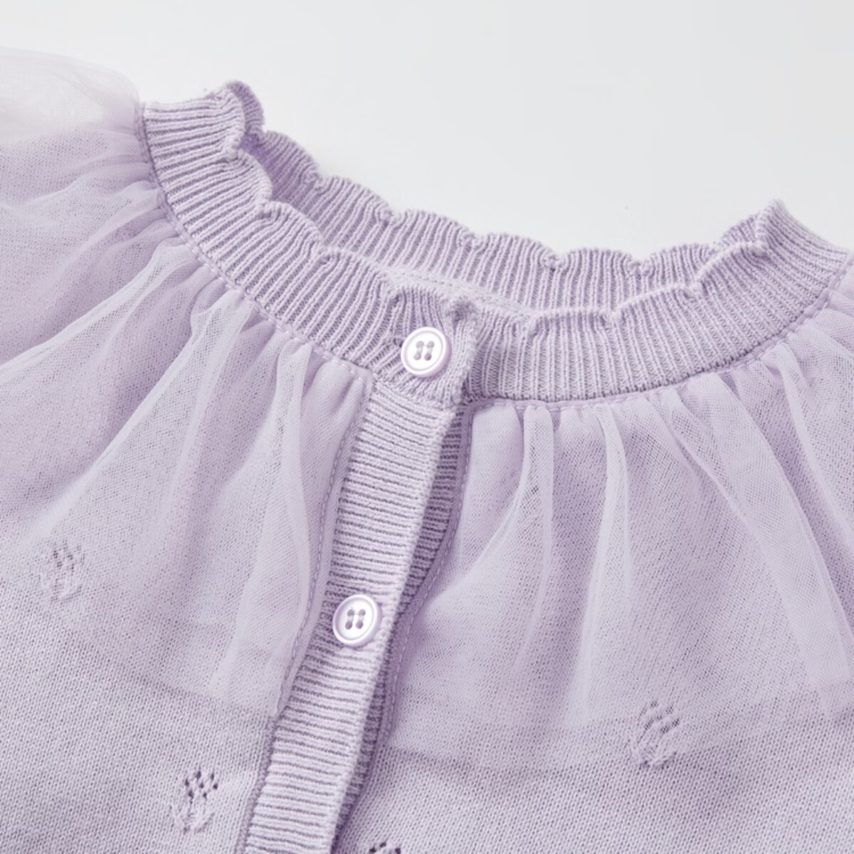 丽婴房儿童毛衣宝宝针织毛衣上衣2026春新款 淡紫 110 cm