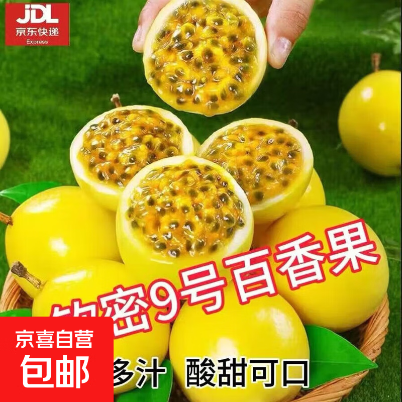 海南百香果广西百香果 变黄变皱皮更甜 泡水喝 生吃 调味新鲜水果 10个单果30g+