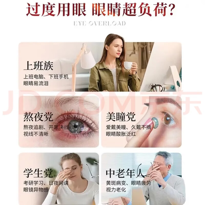 AMERRITION共晶叶黄素护眼片丸眼睛成人学生老鹰头叶黄素越橘护眼片非软糖 叶黄素护眼片60粒*2瓶