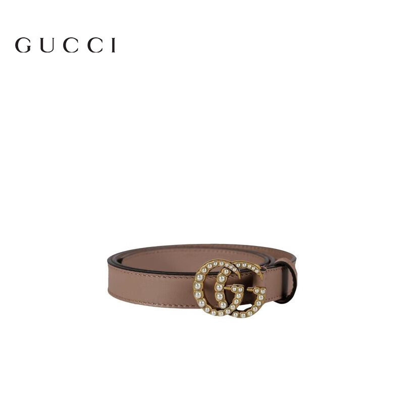 古驰(gucci) 编辑精选女士gg扣环珍珠皮带 5784 80