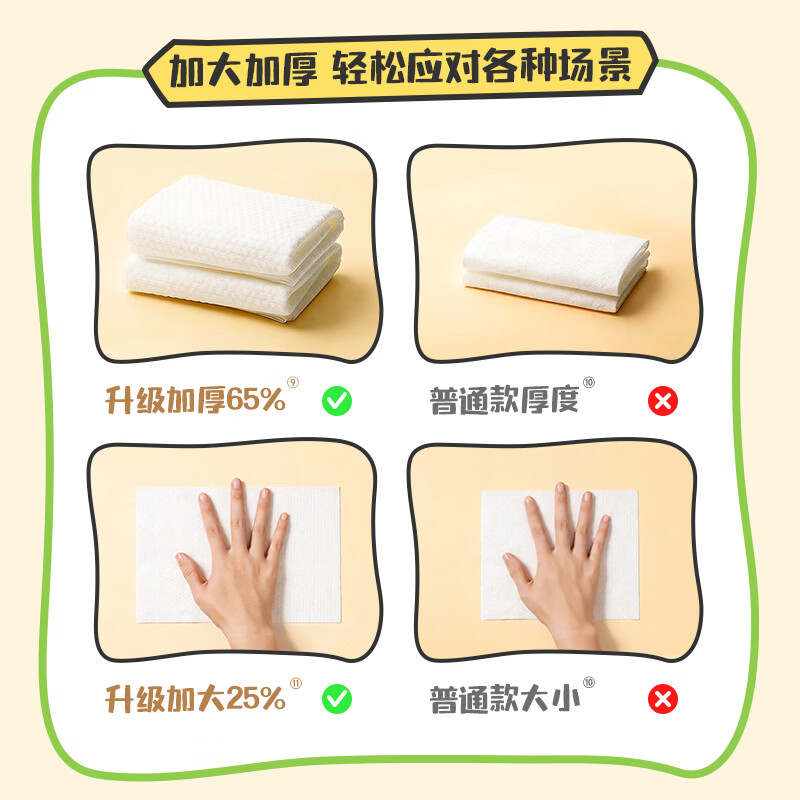 德佑悬挂式洗脸巾大容量加大加厚干湿两用擦脸巾一次性绵柔洁面巾 【XL码大尺寸】160抽*4提