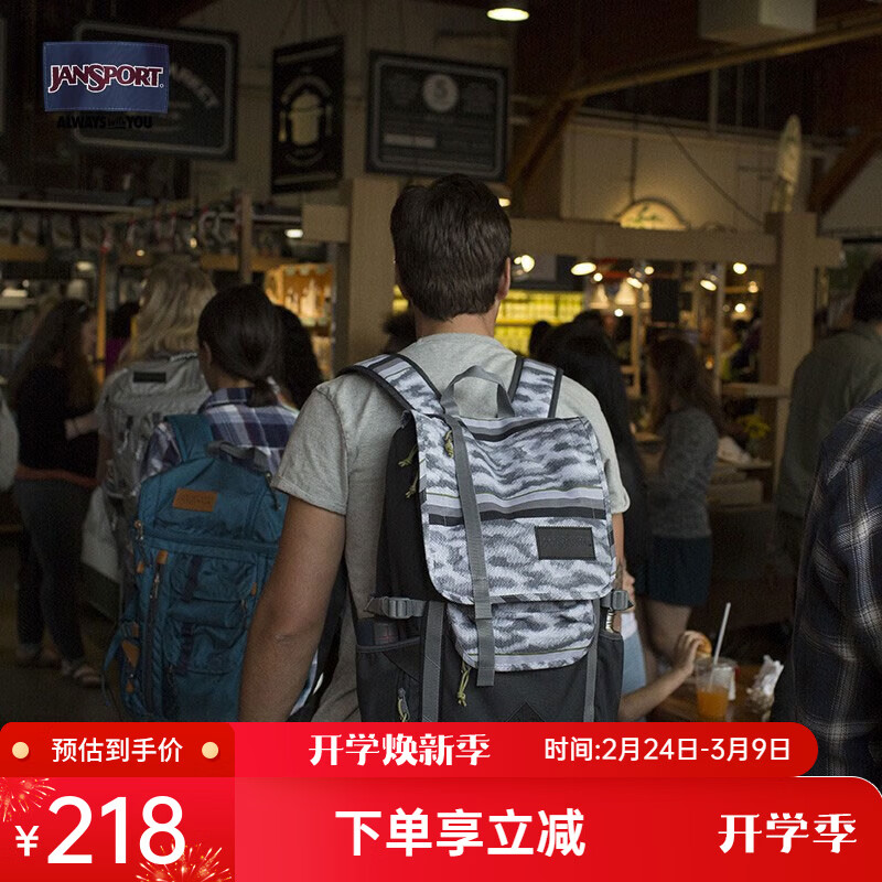 JANSPORT杰斯伯双肩包男女户外旅行运动登山背【下单前请认真看瑕疵说明】 40T 云迷彩（瑕疵）