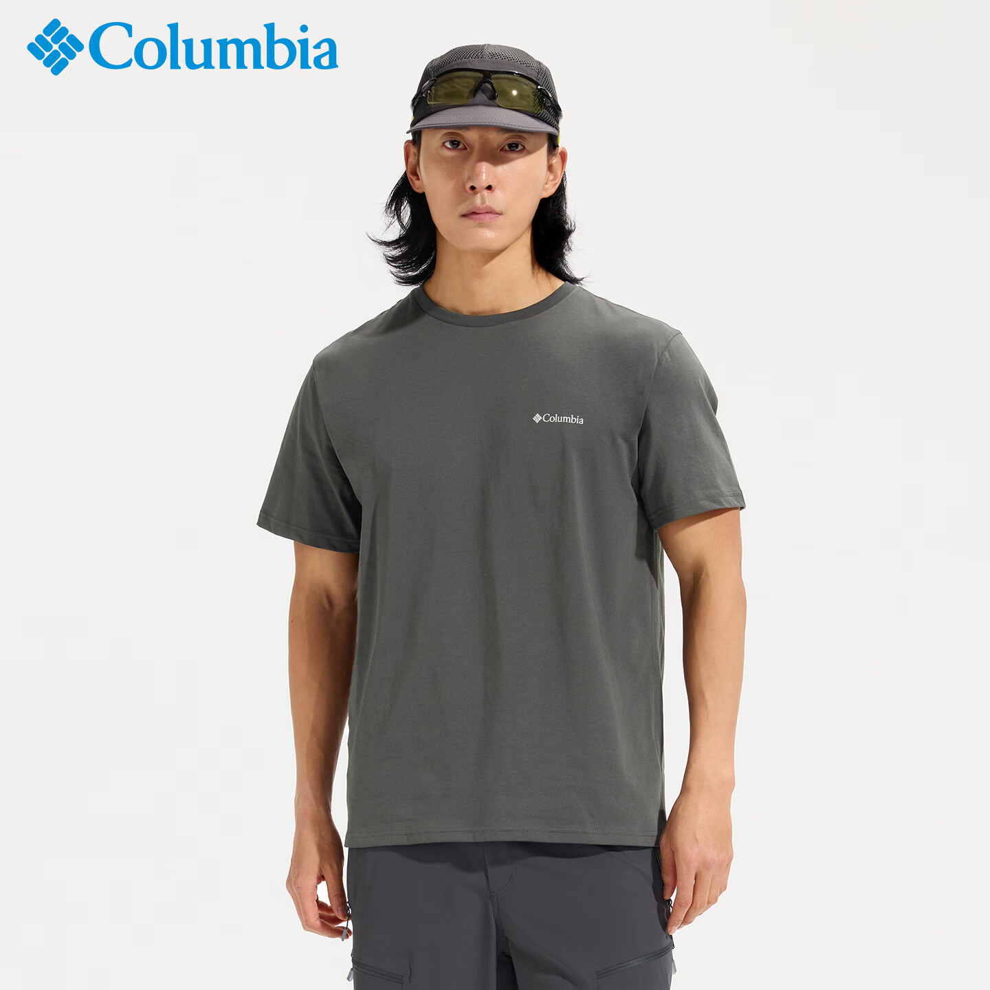 Columbia哥伦比亚T恤男26春夏户外休闲运动舒适纯棉透气短袖AE8963 011 XL