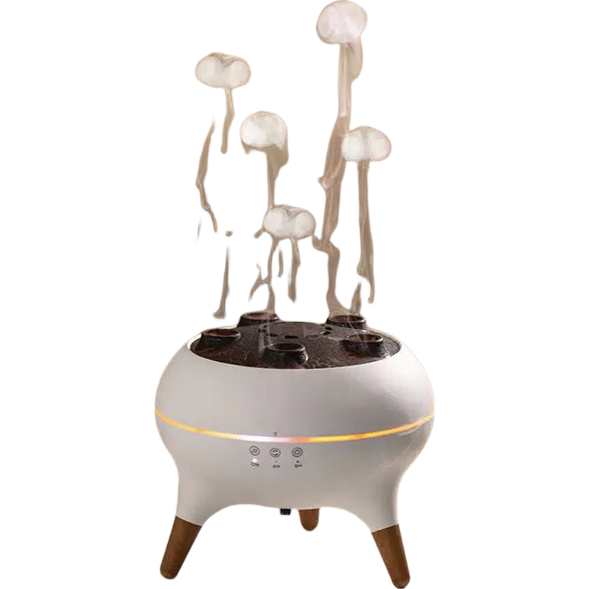 MAKYTWOW拾音水母加湿器小型七彩香薰机静音遥控空气加湿器声控拾音卧室高颜值摆件家用室内空调节日礼物 拾音水母加湿器*2瓶精油(此项为京东仓就近发货)