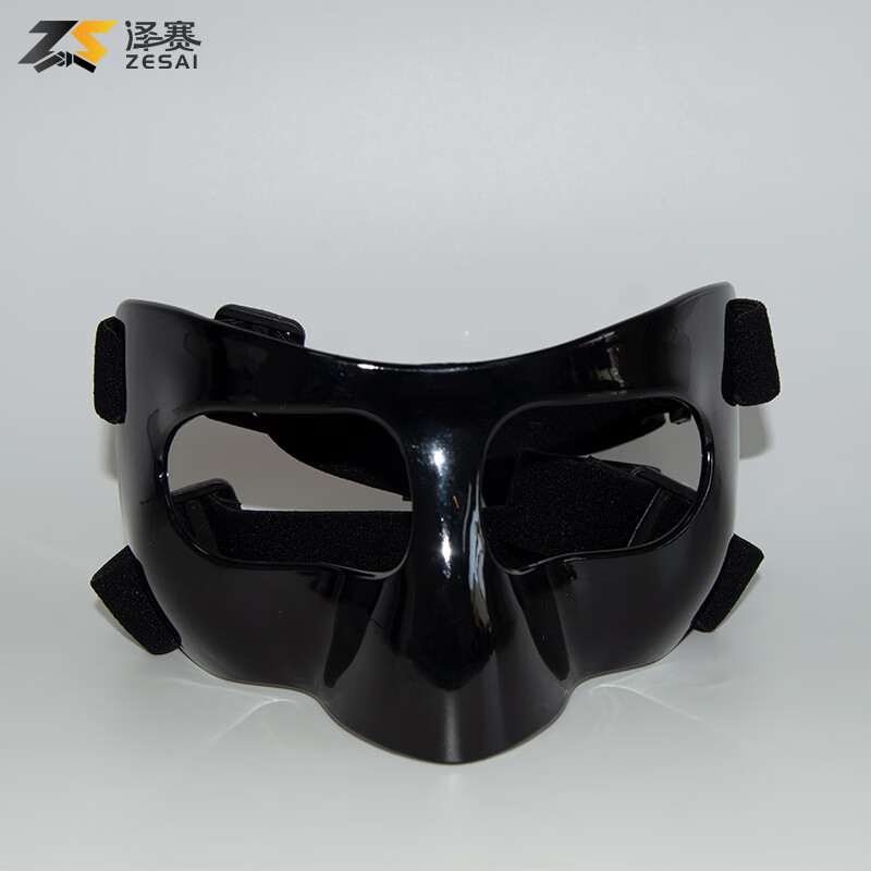 泽赛zesai篮球面罩护臂黑护脸头部防撞保护面具黑色全框儿童成人通用 篮球面具护鼻护脸儿童成人可调整松紧通用款防护护具 打篮球训练装备护具鼻子面部防护面罩黑色款护具吸汗垫 京东折扣/优惠券
