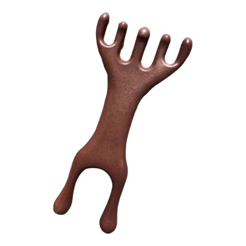 头部颈椎按摩仪梳子养生头疗刮痧经络疏通头皮放松减压腰背按摩器穴位理疗脸部提拉送爸妈老年人 双头鹿角按摩梳