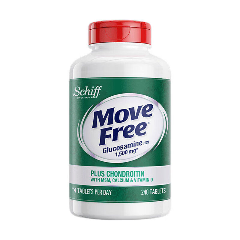 旭福益节美国进口MoveFree益节维骨力五合一高钙氨糖软骨素中老年钙片骨胶 高钙氨糖 240粒*1瓶