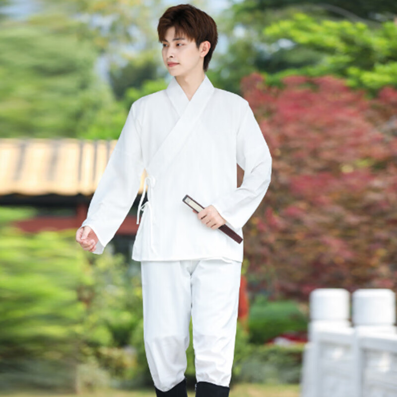 抒融汉服中衣中裤男女打底白色非古装内衬打底裤古风贴身里衣学生套装