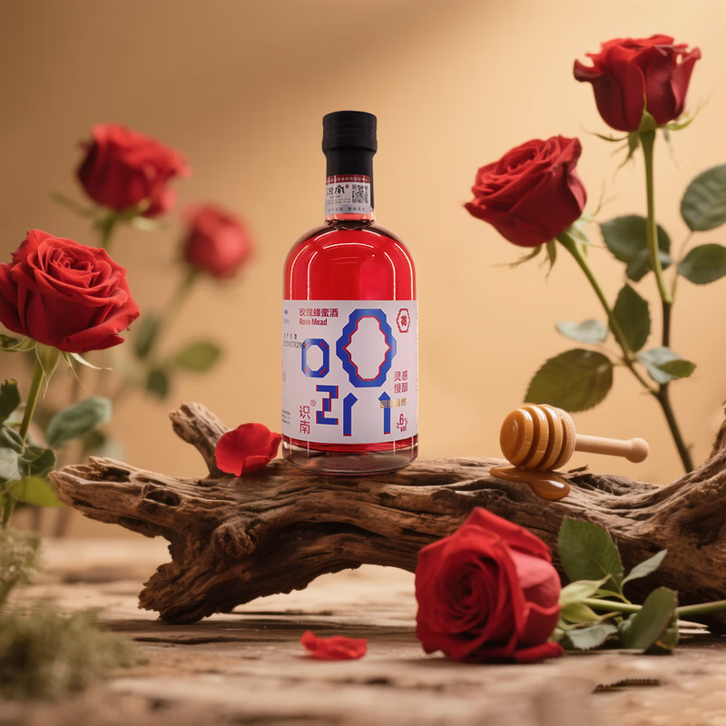 识南蜂蜜酒桑葚酒桑葚蜂蜜酒自然发酵女士微醺低度酒年货送礼礼盒装酒 玫瑰蜂蜜酒 330mL 6瓶 6度（送礼盒礼袋）