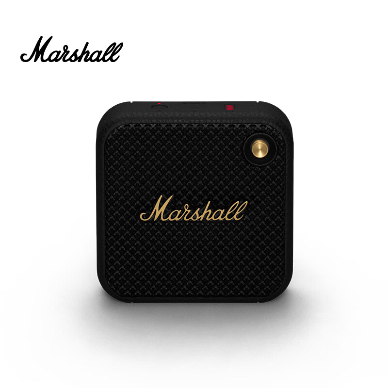 MARSHALL（马歇尔）WILLEN音箱便携式蓝牙无线家用户外防尘防水小音响  黑金色