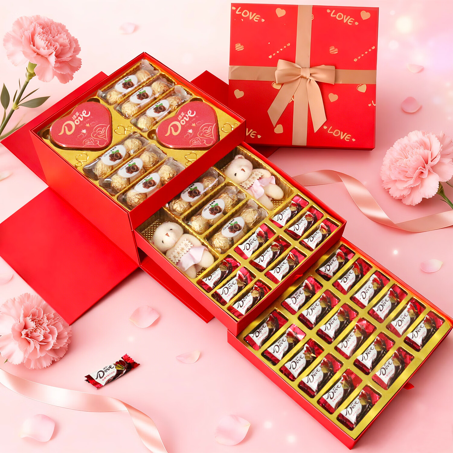 德芙多唯呀 巧克力礼盒432g 送女生朋友 老婆生日礼物 闺蜜高端伴手礼