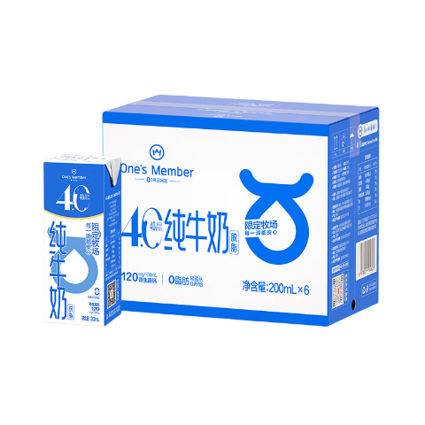 One's Member 4.0��֬ ����װ ��ţ�� 200ml 6�� 9.9Ԫ