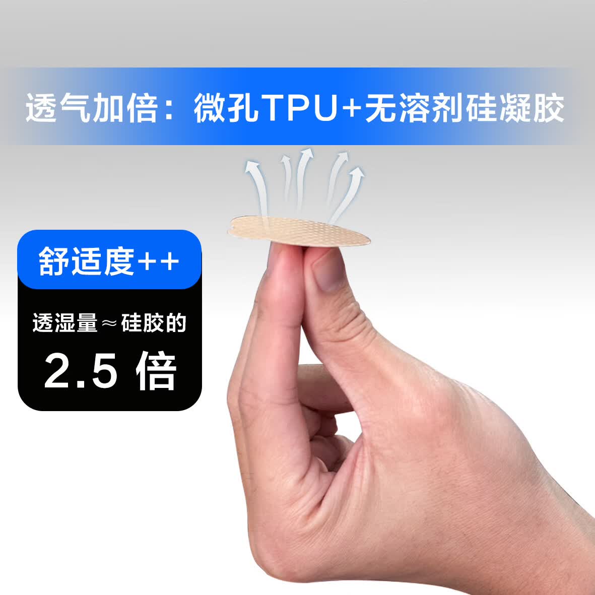 AXOE马拉松跑步专业运动胸贴撕下不痛硅凝胶男士乳贴防凸点防摩擦 专业运动胸贴-单盒装（共20片）