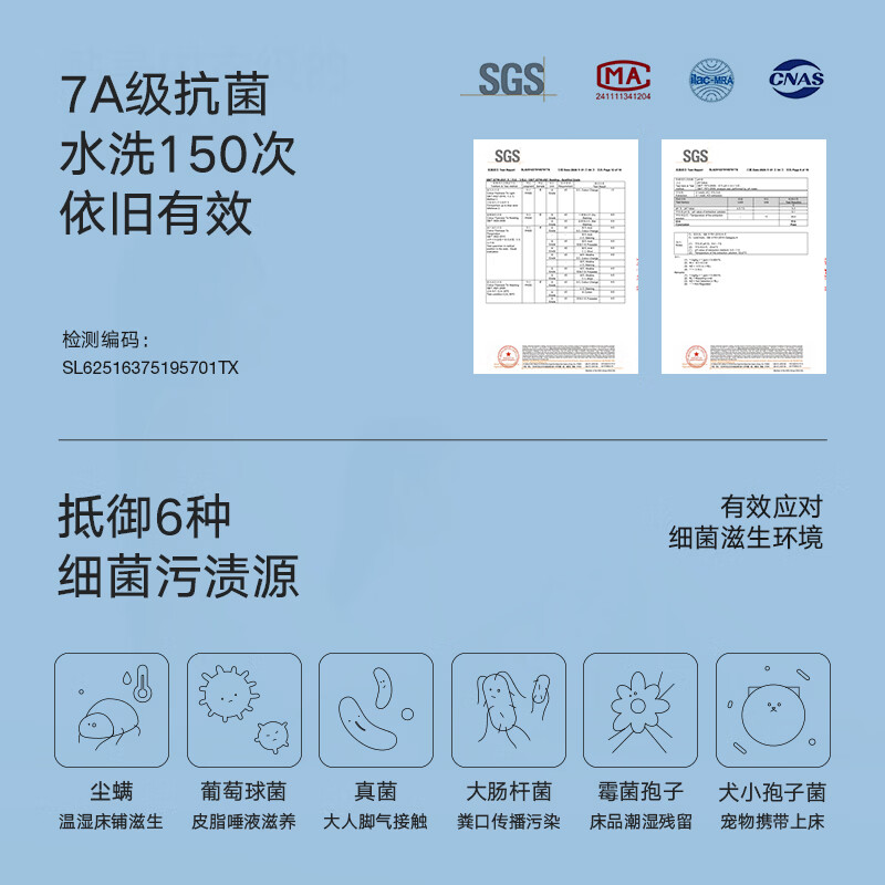 美朵嘉（MEDOGA）26新款Air凉感床笠床罩全包7A级抗菌高弹力透气床单1.8x2米无痕套 融雪灰【7A级凉感床笠】凉而不冰 1.8米床（180cm*200cm*30cm）
