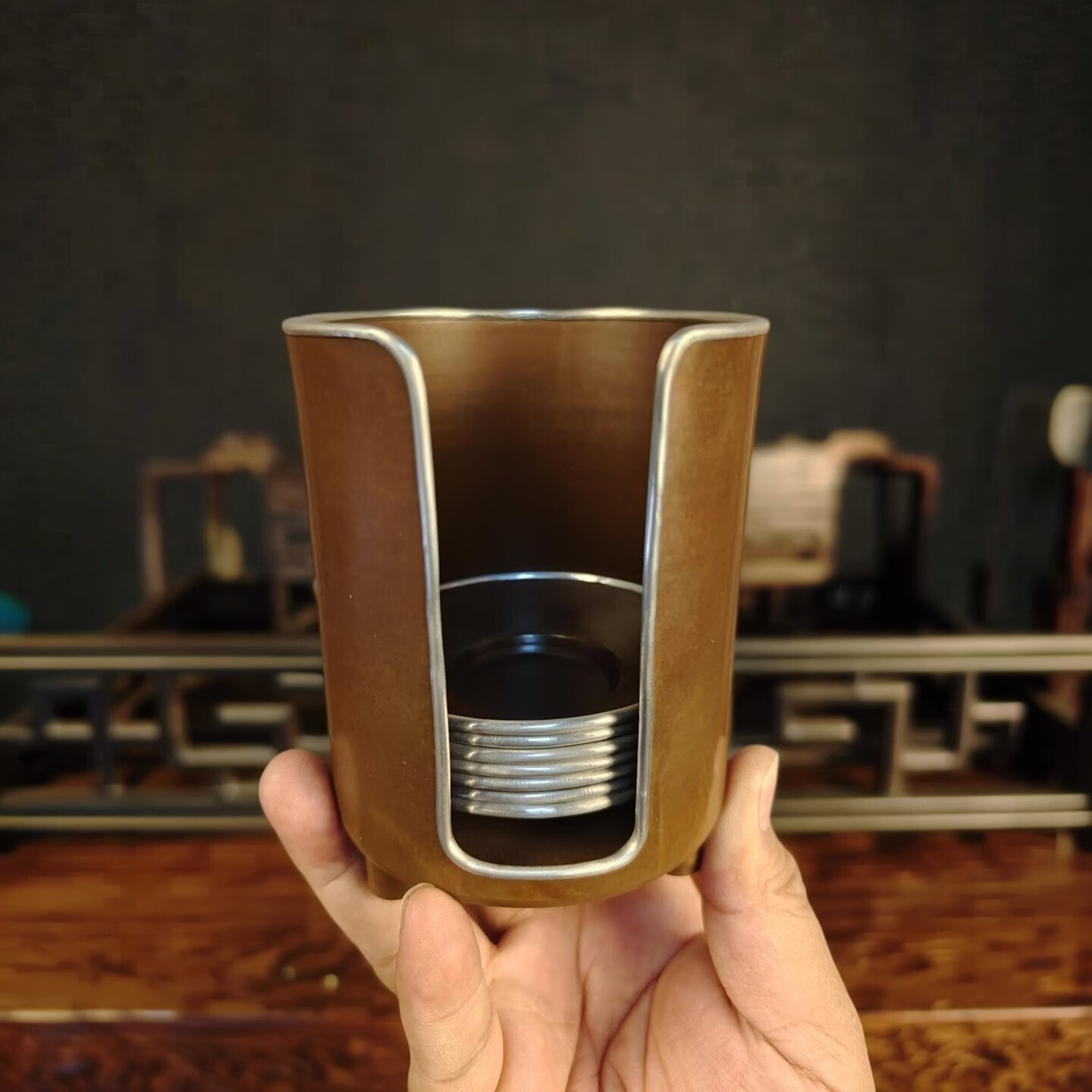 日式复古紫铜杯垫仓手工制作极简风茶具配件茶托功夫茶具配件 紫铜杯垫仓 京东折扣/优惠券