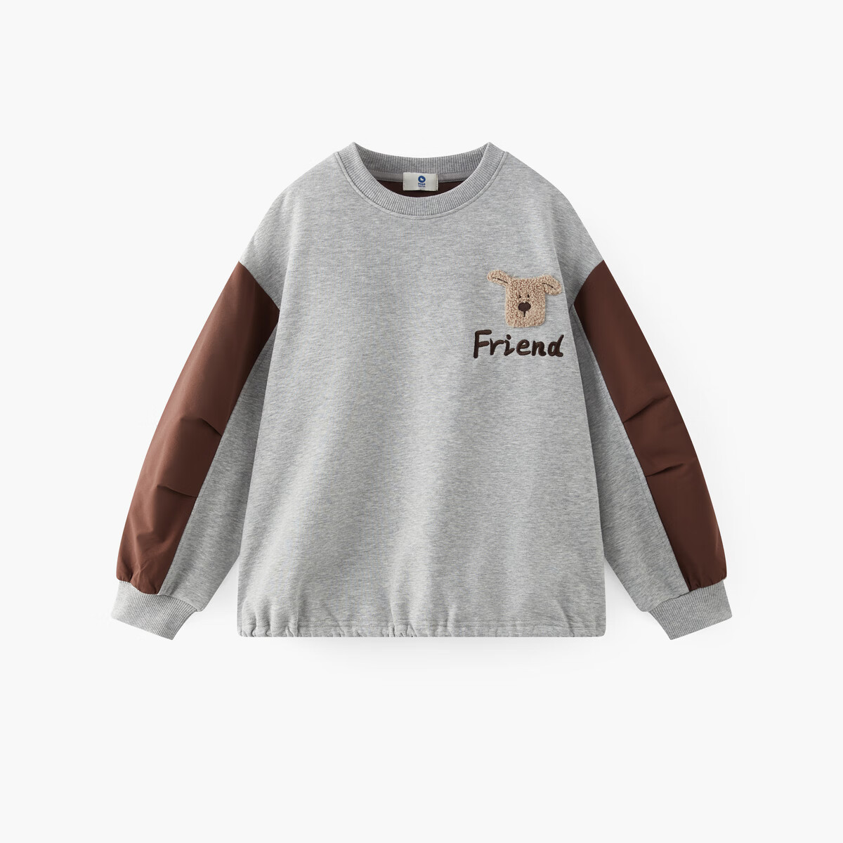 MQD【设计师系列】男童圆领卫衣 浅灰