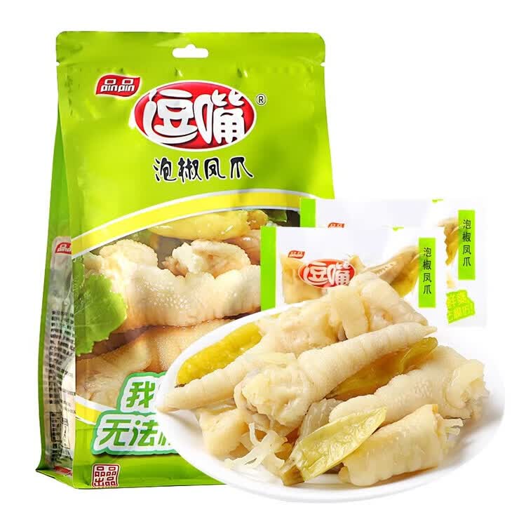 品品泡椒凤爪大包装逗嘴600g逗趣香泡酸鸡爪小吃追剧休闲网红整箱装  【600g*3袋】泡椒凤爪