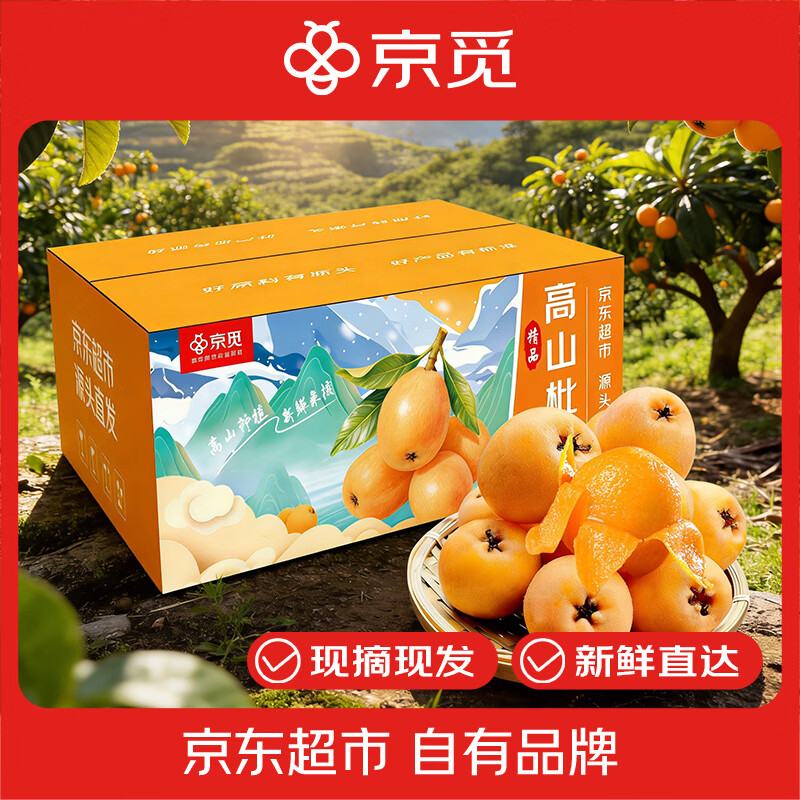 京觅 四川高山老树甜枇杷 净重3斤 39.9元 - 折送网