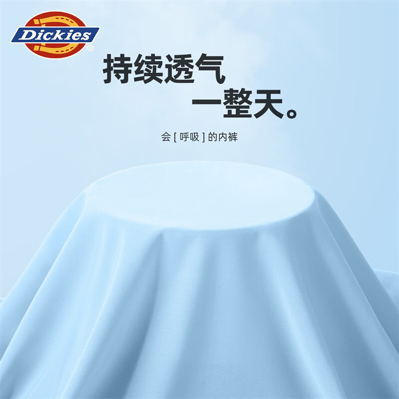 Dickies冰丝内裤男款10A抗菌夏季超薄款透气冰凉无痕平角大码运动四角裤 白色+浅蓝色+浅绿色 10a抑菌/冰爽凉感 3条 XL 建议120-150斤