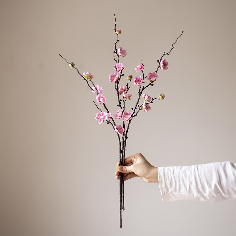 掬涵中式仿真梅花枝腊梅假花干花桌面摆设家居客厅玄关装饰花摆件