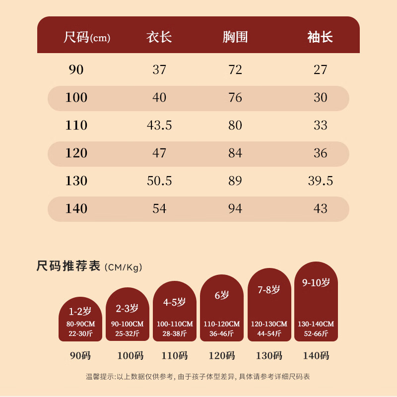 Classic Teddy儿童上衣男童春季暖绒圆领毛衣针织衫打底衫春装新品红品拜年服 福气祥云-大红 90