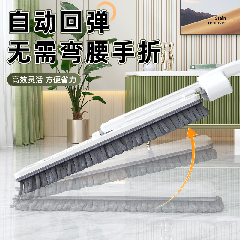 逸洁平板拖把带桶一套家用拖把免手洗拖地神器一拖净旋转拖把干湿两用 【雪尼尔拖把】+拖把桶+共3块拖布