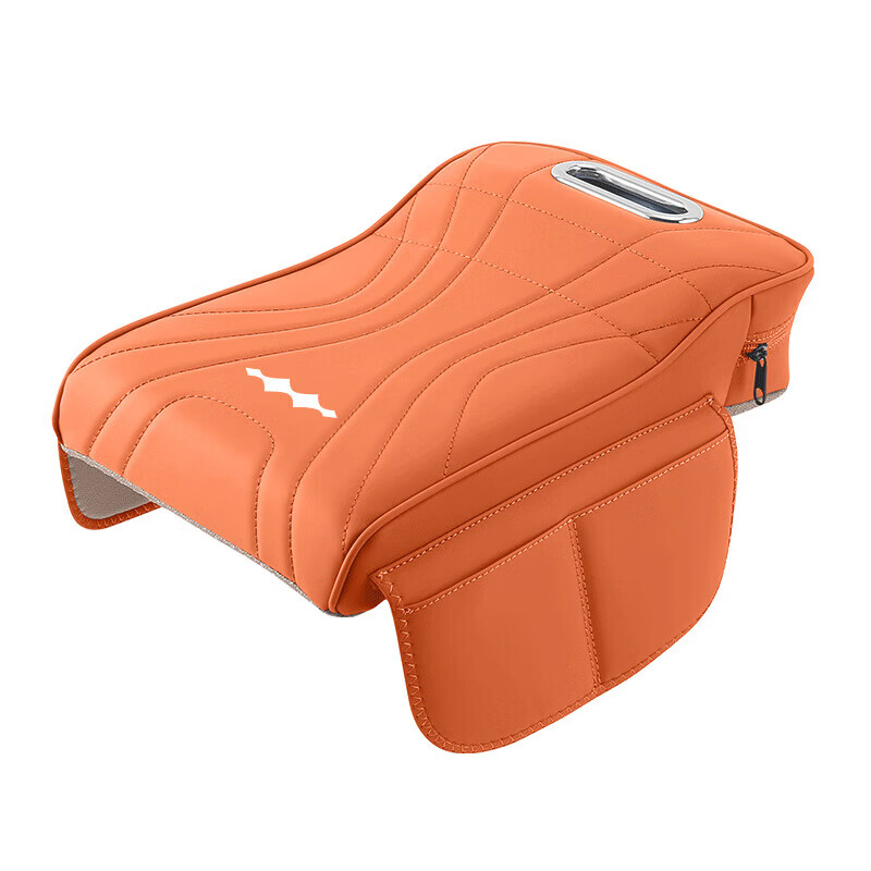 方程豹钛3豹5豹8钛7扶手箱增高垫保护套中控扶手箱纸巾盒内饰用品 方程豹标-升级版带侧兜扶手箱增高垫【爱玛橙】1个装