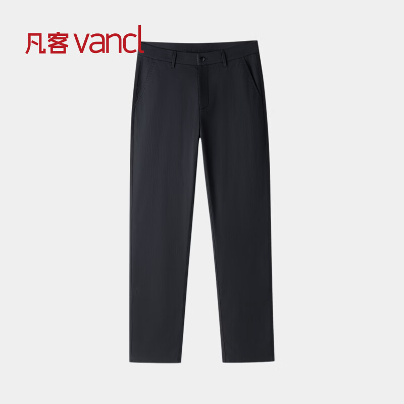 凡客诚品（VANCL）凡客夏季新款棉麻莱赛尔混纺休闲直筒裤宽松高级感 黑色 30