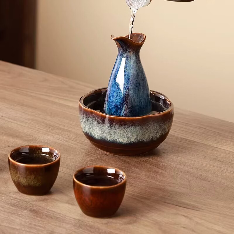 BOSSY文创国潮酒具套装白酒杯分酒器送礼送长辈领导客户伴手礼新年礼物 【好酒不见】文创酒具6件套+礼盒