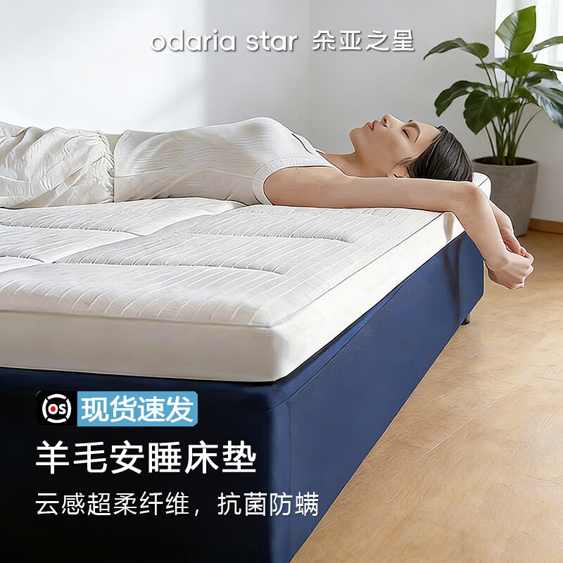 朵亚之星澳洲羊毛床褥床垫软垫1.5米x1.8米x2米家用床褥垫子学生宿舍床垫 白小白【澳洲羊毛/加厚保暖】厚约6cm 150*200cm