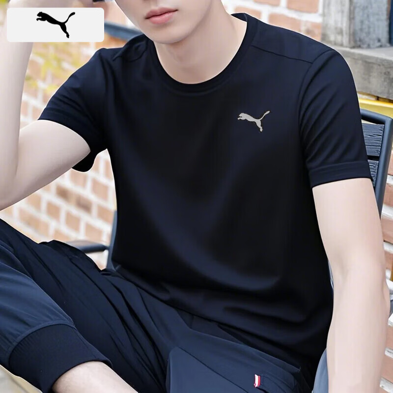 ������PUMA�������� 2026�ļ��¿��˶������ܲ�����ѵ�����͸������Բ��T���� �����ƿ��ɫ/���/100%������ά ��ǰ��ԼСlogo L 180���Ƽ�����140-160� 88.13Ԫ