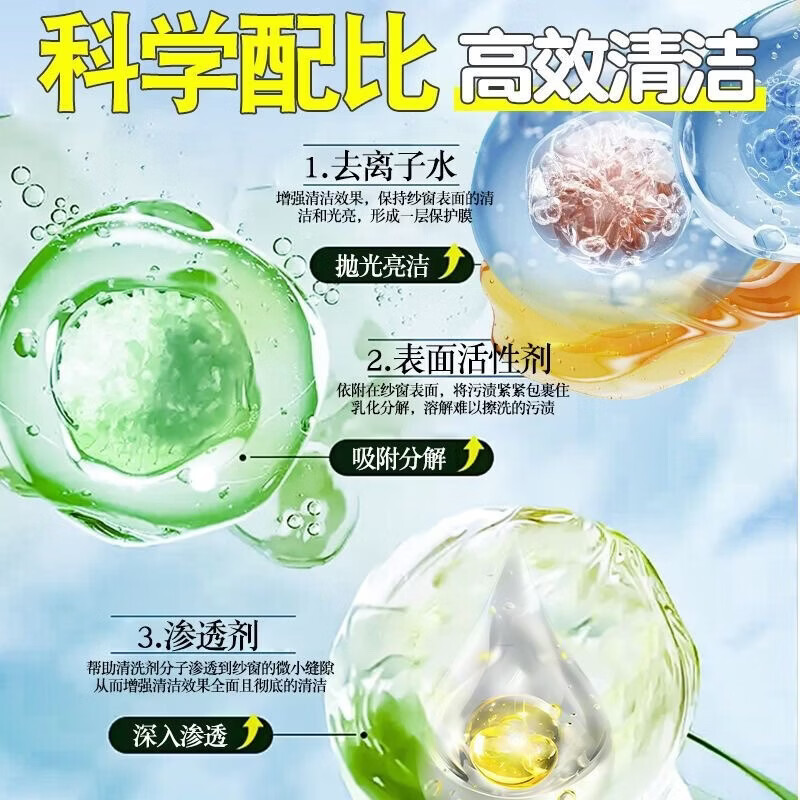 ZYUO日本纱窗清洗剂金刚网纱窗户清洗家用免拆洗强力去油污去灰清洁剂 两瓶【实惠装】深层清洁 免拆洗 快速除尘