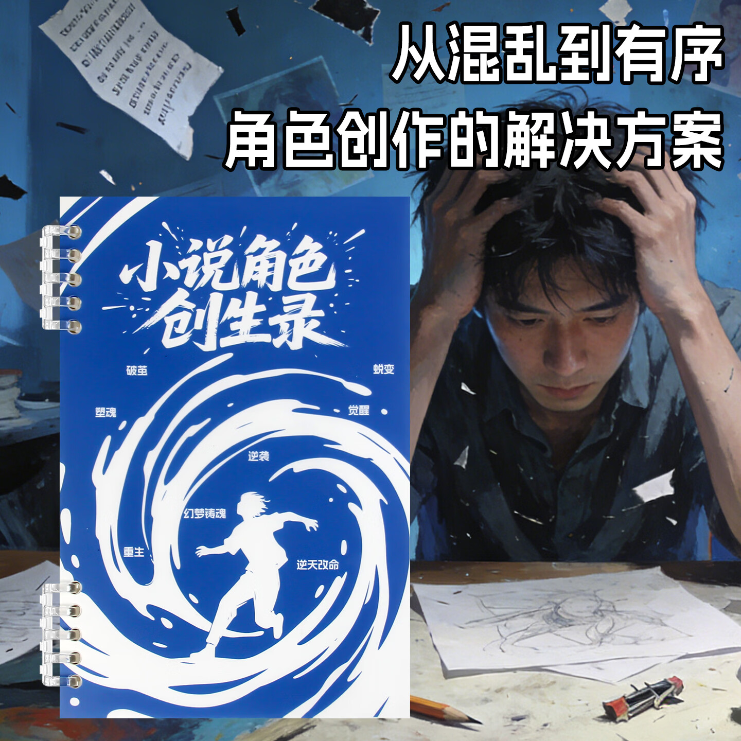 高小七小说角色创生录写小说专用笔记本小说人物设定本活页写作本 小说角色创生录（小说人物设定）1本装