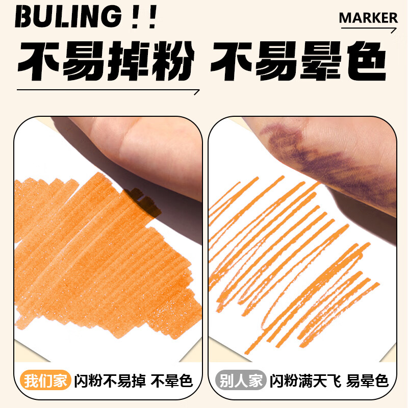 真彩（TRUECOLOR）双头双色闪光马克笔爆闪无毒儿童炫彩色笔荧光笔啫喱小学生画画彩色手帐珠光笔闪粉笔水彩流沙笔  [爆闪]双头闪光马克笔-72色