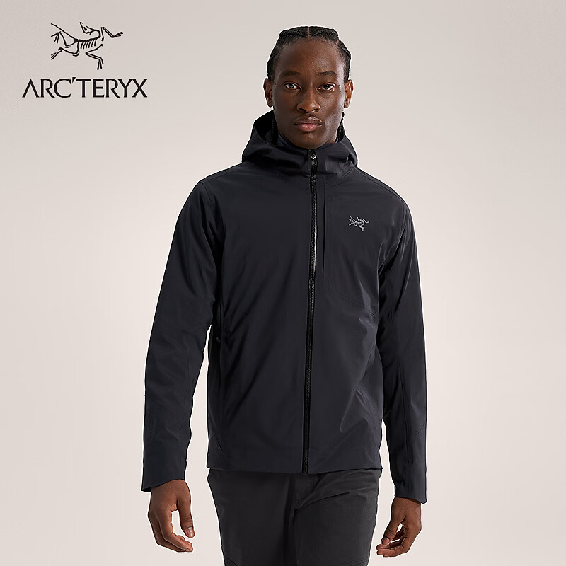 ARC'TERYX始祖鸟 SAWYER HOODY 防风 男子 软壳夹克 BLACK/黑色 M