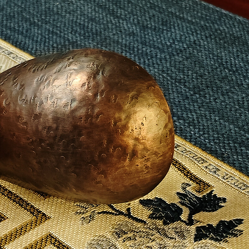 复古手工紫铜茶则 马蹄形锤纹工艺 功夫茶道六君子赏茶器茶具配件 手工锤纹紫铜茶则（小马蹄）