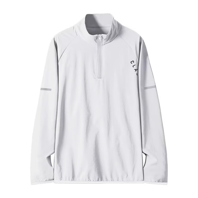 MDODC半拉链速干长袖男2026春款跑步衣服长袖薄款运动T恤健身上衣 黑色 5XL【推荐200-220斤】