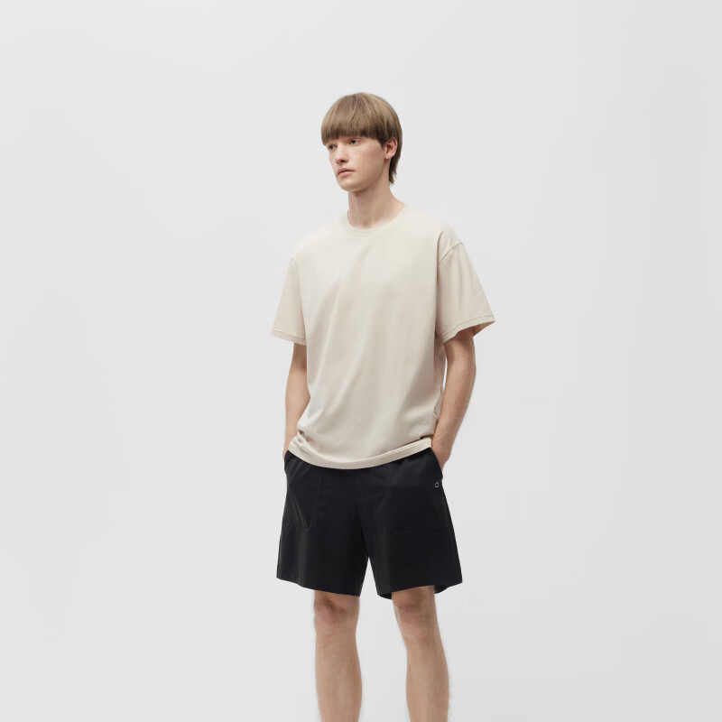 蕉内王一博同款305H纯棉睡衣男女士100%棉情侣家居服短袖短裤套装夏季 【短袖短裤-男】茶灰 L