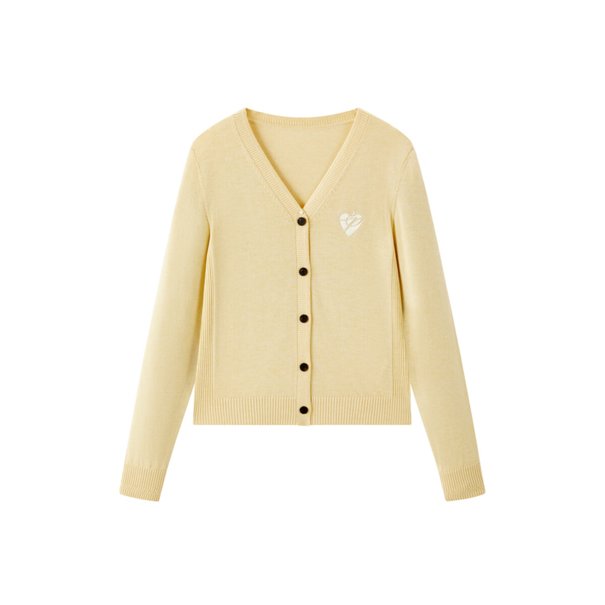 太平鸟秋冬毛针织衫集合链接新款打底无缝套衫女士开衫 针织线开衫黄色 S