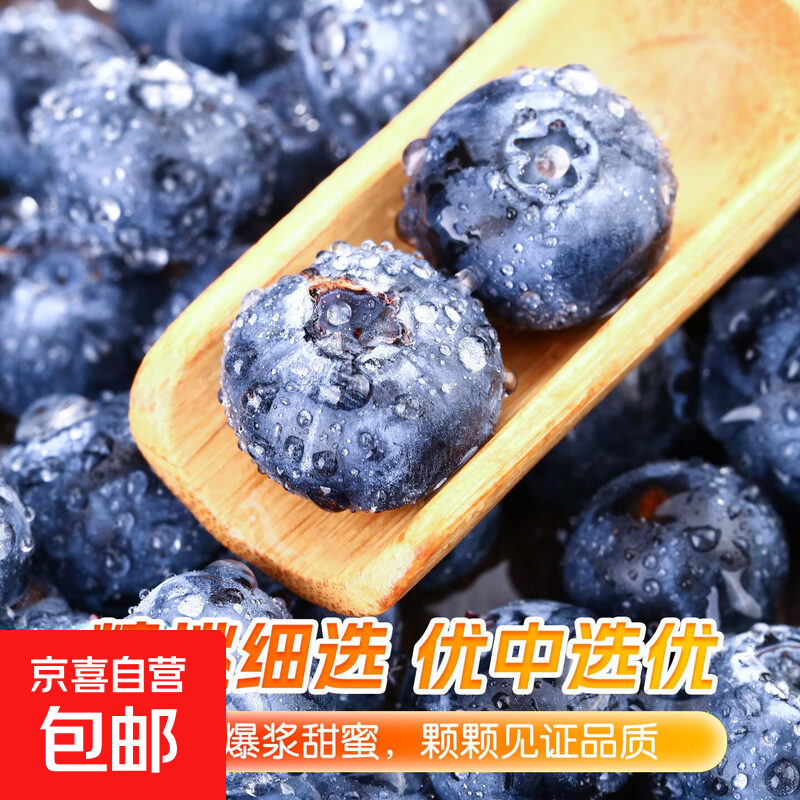 云南蓝莓【JD快递-多地次日达】蓝莓新鲜超大高山花香果水果送礼 品质果【单果12mm+】 6盒 越多越划算【100g-125g/盒】