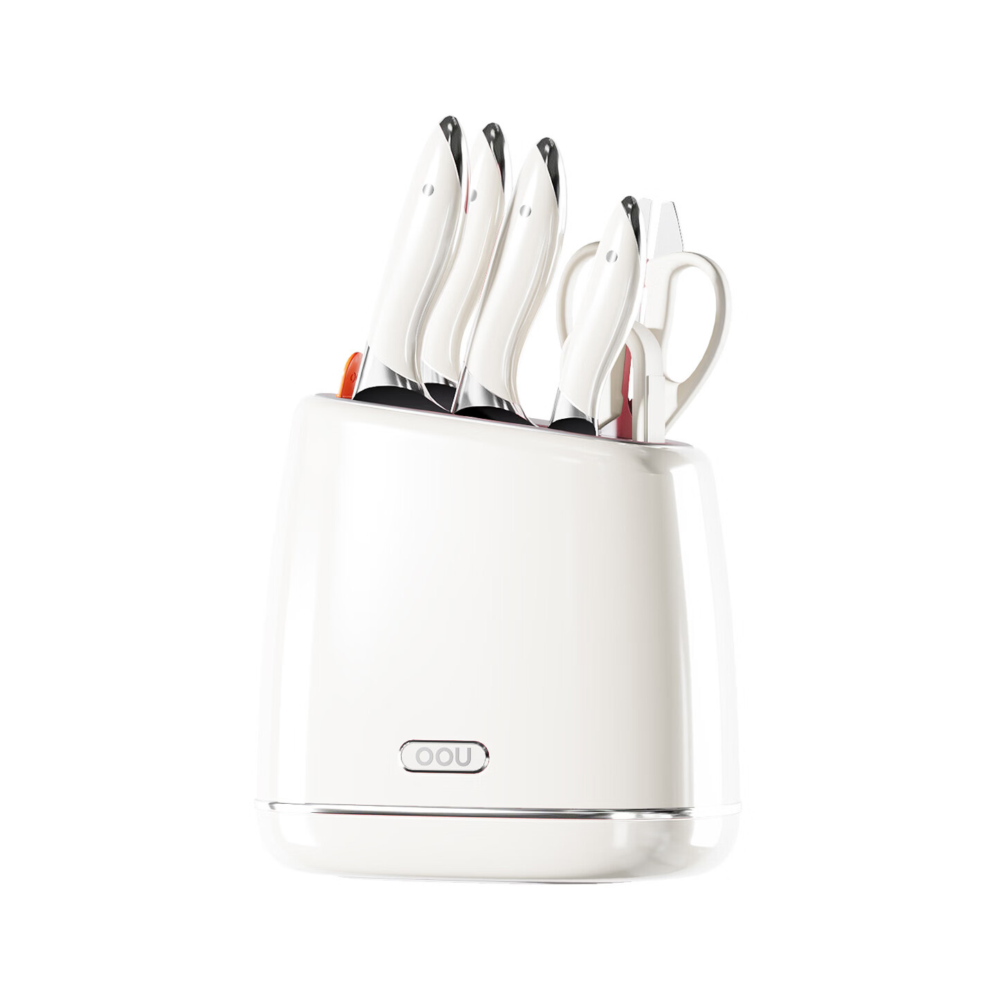 OOU【新升级2.0】鲸系列刀具套装家用厨房菜刀德国钢材钛刀刀具全套 天青色-进口钢材 7件套