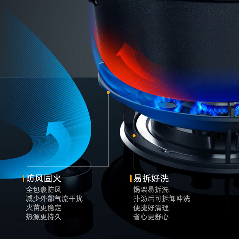 夏新（Amoi）燃气灶双灶家用厨房嵌入台式大火力天然气液化气燃气灶猛火灶双眼灶具 [液化气] 定时双九腔猛火-钢化玻璃面板-熄火保护