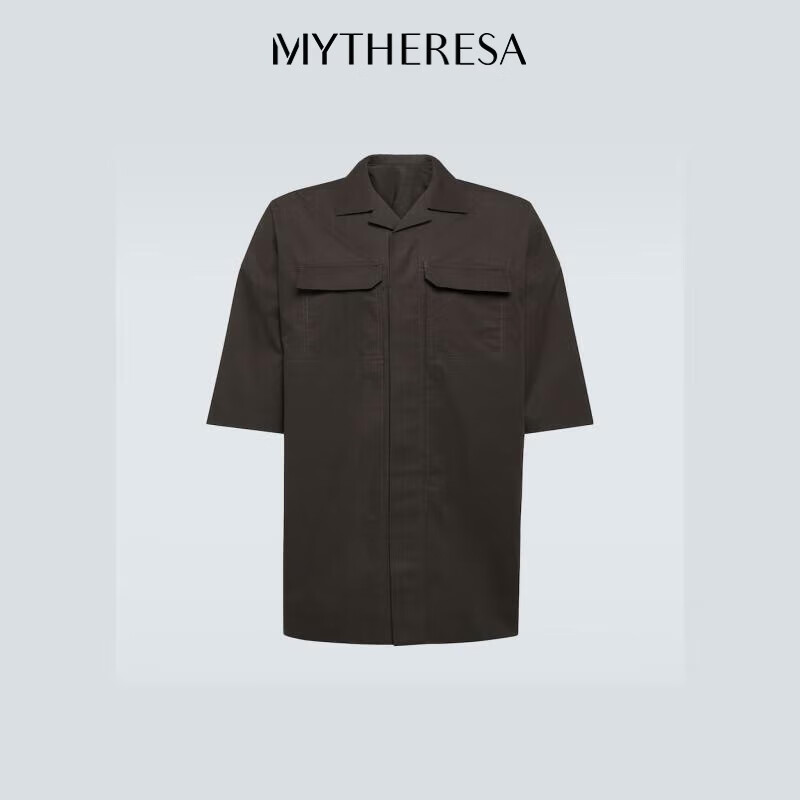 瑞克·欧文斯（RICK OWENS）男士 棉质保龄球衬衫 P00948821 棕色 XXS XXS