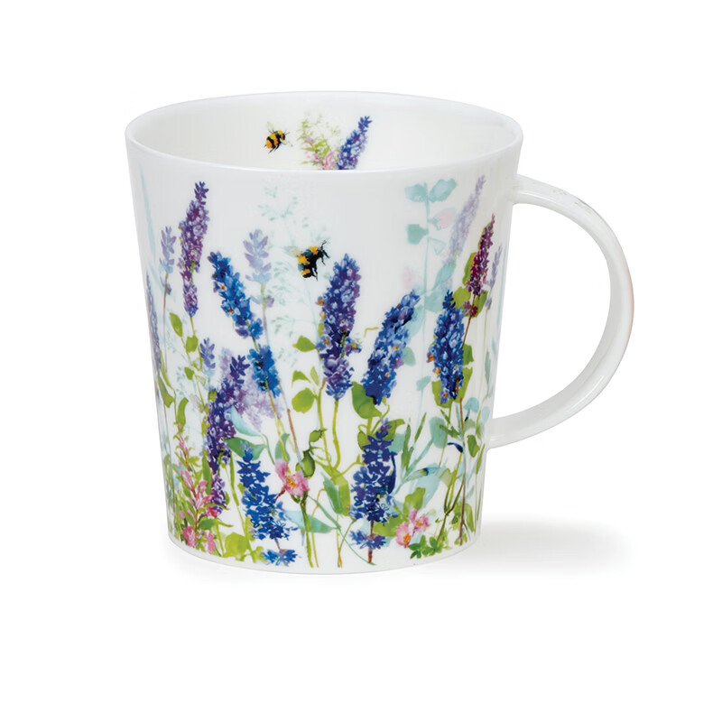 丹侬（DUNOON）骨瓷马克杯女英国杯子咖啡杯 花海系列 花朵杯子高颜值水杯礼盒装 花海-蓝 320ml