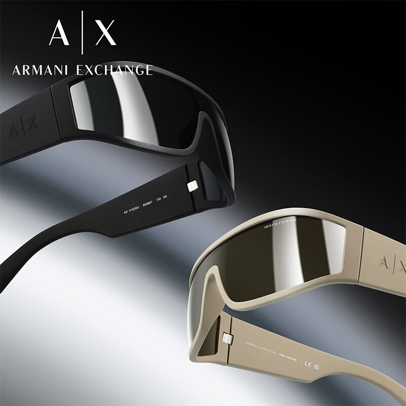 EMPORIO ARMANI阿玛尼太阳镜时尚潮流男士墨镜个性款0AX4153SU 0AX4153SU-836173亚光米色