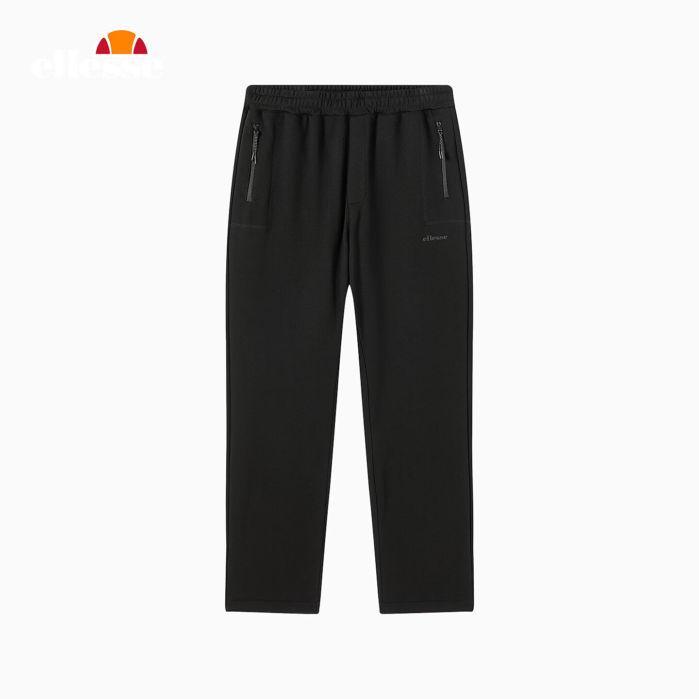 ellesse小贝壳官方运动长裤男2024春新款跑步针织休闲裤男 黑色 S