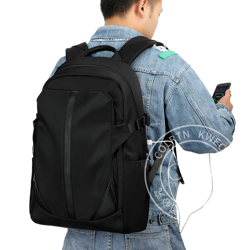 Colrtn Kwecr  男士新款旅行包大容量双肩包户外防泼水登山包耐磨书包奢侈品男 黑色大号54*40*20（16英寸）