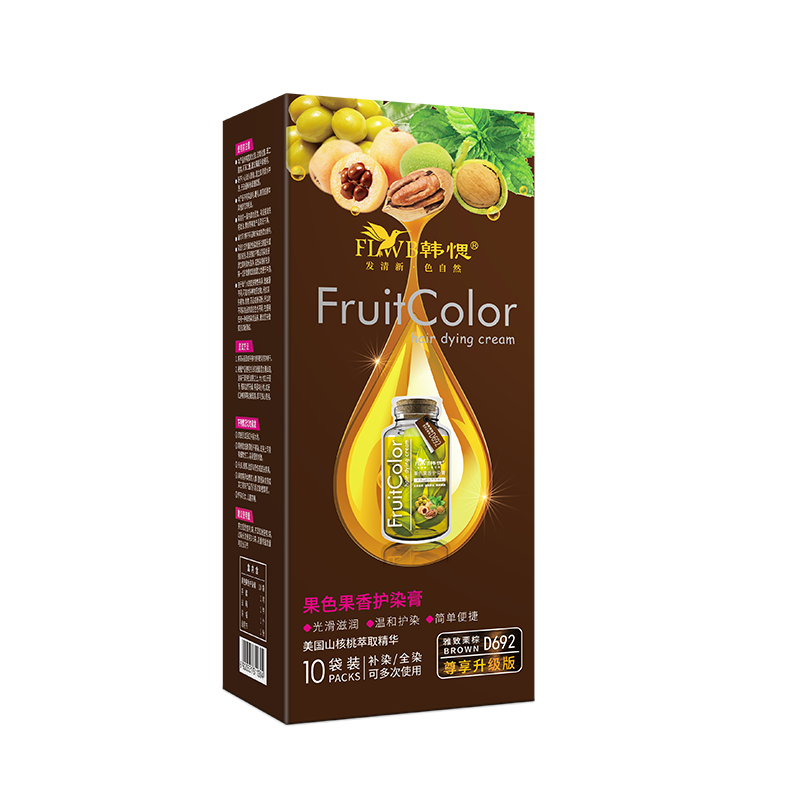 FLWB 韩愢 果色果香护染膏 #D692栗棕色 1盒
