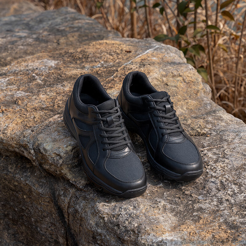 JWCP警网优选春秋网面男女作训鞋体能训练鞋户外民用徒步运动通勤鞋 黑色 41