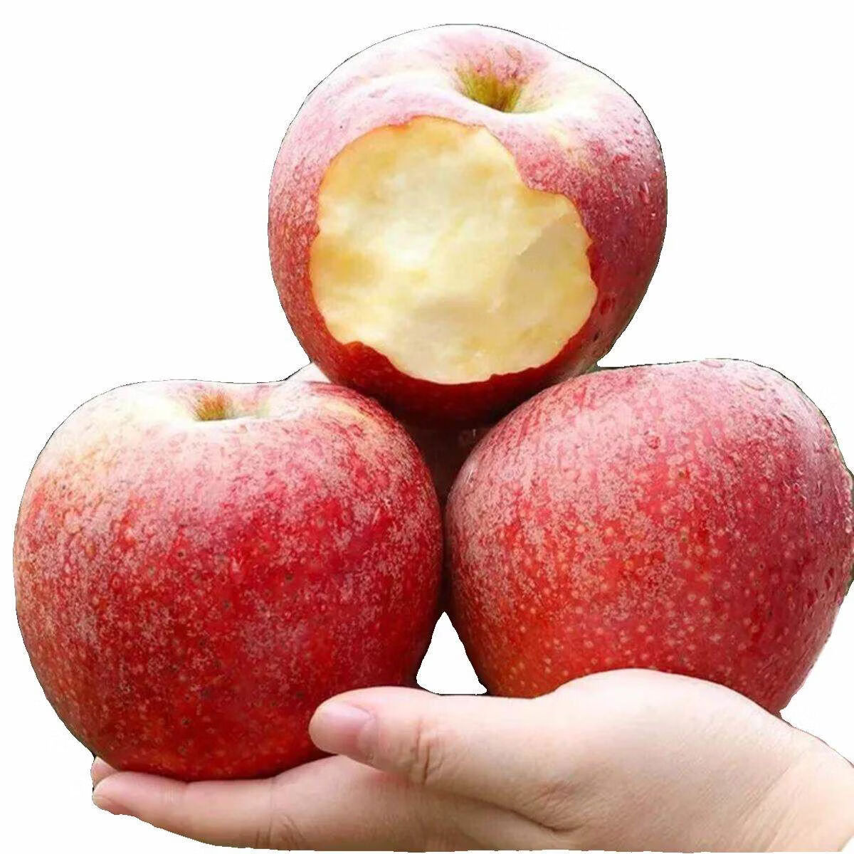 陕秦冠粉面苹果鲜老人小孩婴儿宝宝刮果泥吃喜欢吃的10斤整箱 1罐箱 75mm80mm4点55斤中果装约12个